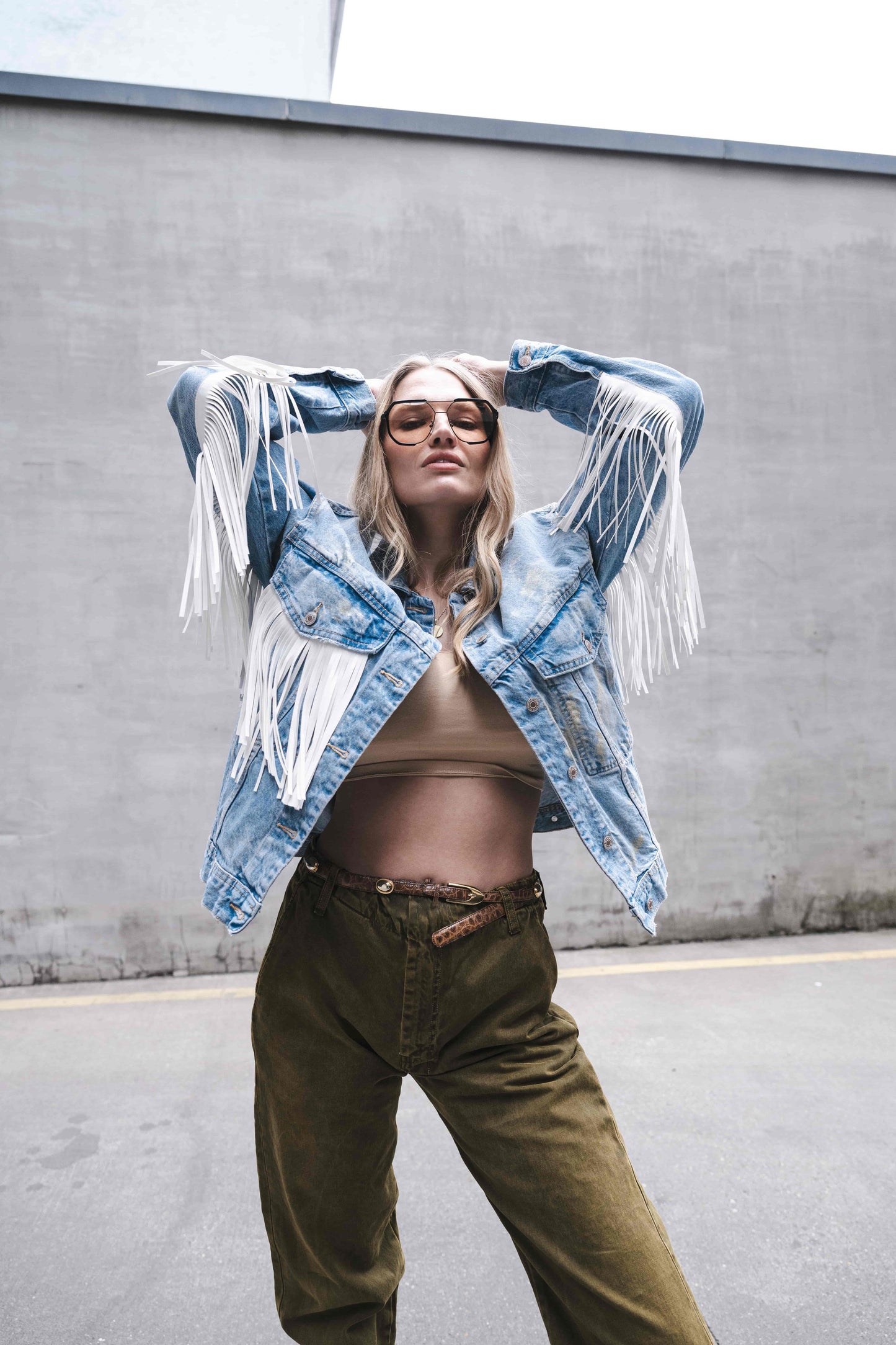 Boho Bunda Long White Tassel