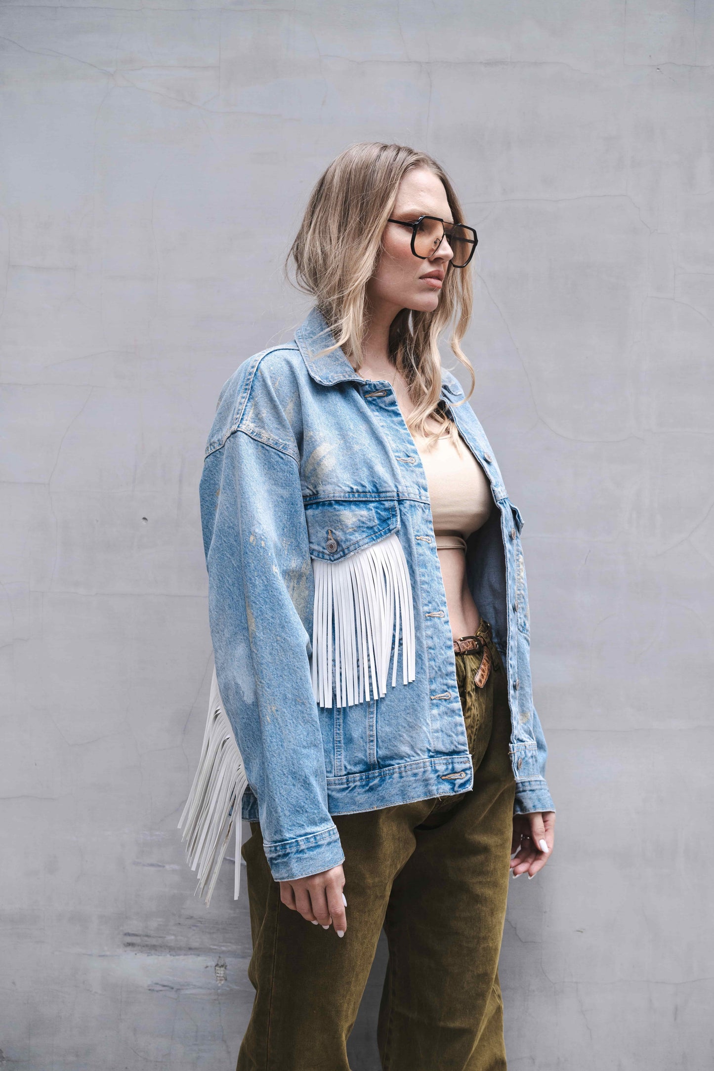 Boho Bunda Long White Tassel